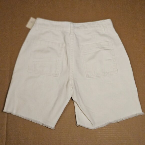 Easel White High Waist  Shorts. Size Small. W 26" Inseam 11" - Picture 3 of 6